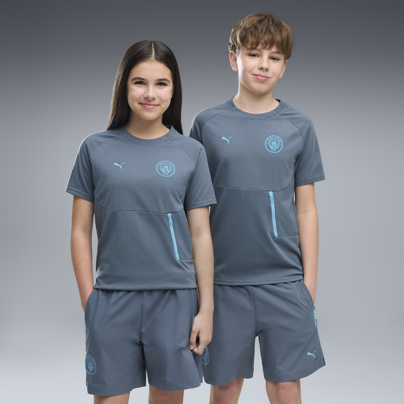 MCFC LW KIDS PUMATECH POCKET TEE - Evening Sky-Luminous Blue